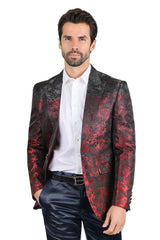 BARABAS Men's Luxury Two Tone Lapel Collar Blazer 2BL03 Red