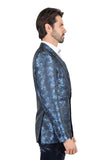 BARABAS Men's Luxury Two Tone Lapel Collar Blazer 2BL03 Dark Blue