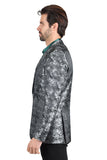 BARABAS Men's Luxury Two Tone Lapel Collar Blazer 2BL03 Gray