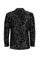 BARABAS Men's Paisley Shawl Lapel Luxury Blazer 2BL3101 Black