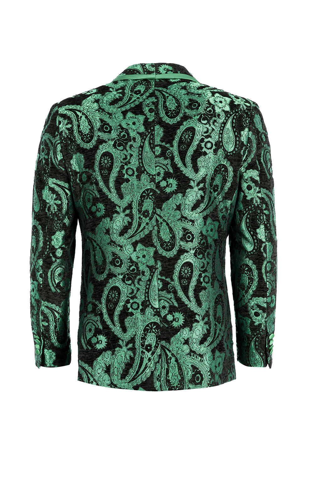 BARABAS Men's Paisley Shawl Lapel Luxury Blazer 2BL3101  Green