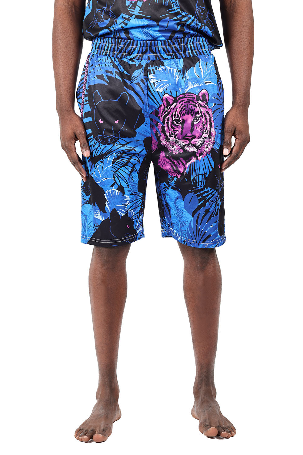 Barabas Wholesale Men's Printed Tiger Floral Casual Shorts 2BSP01