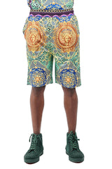 Barabas Wholesale Men's Printed Baroque Medusa Floral Shorts 2BSP05