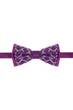 BARABAS Men's Diamond Sequin Pattern Design Bow Tie 2BW3099 Purple