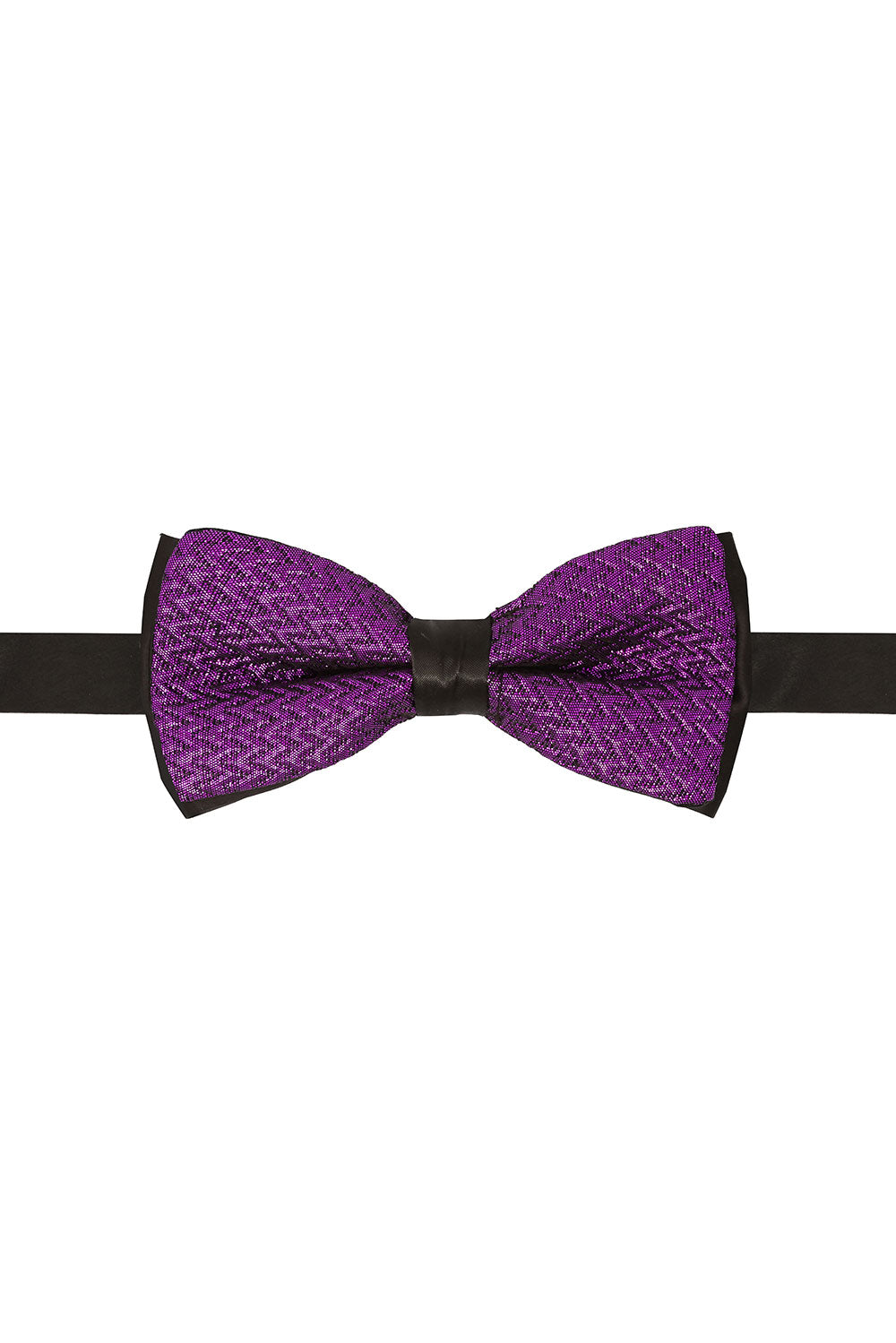 Barabas Men's Textured Material Bow Tie 2BW3105 Purple
