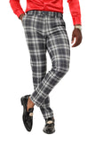 Barabas Men's Checkered Plaid Basic Chino Dress Pants 2CP191 Black 