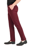 Barabas Men's Solid Color Basic Essential Chino Dress Pants 2CP196 Burgundy