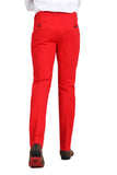 Barabas Men's Solid Color Basic Essential Chino Dress Pants 2CP196 Red