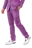 Barabas Men's Sequin Diamond Design Shiny Chino Pants 2CP3099 Purple