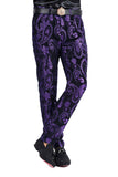 Barabas Men's Paisley Floral Print Design Luxury Pants 2CP3101 Magenta
