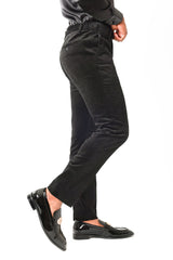 Barabas Men's Premium Corduroy Velvet solid color  chino pants 2CPV1 Black