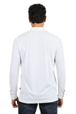 Barabas Men's Premium Solid Color Long Sleeve Polo Shirts 2DPL30 White