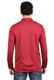 Barabas Men's Premium Solid Color Long Sleeve Polo Shirts 2DPL30 Wine