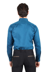 BARABAS men's solid tailor wear button down dress shirt 2DPS01 Teal