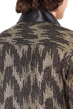 Barabas Men's French Cuff Glitter Stripped Button Down Shirt 2FCS1000  Black Gold
