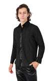 Barabas Men's French Cuff Long Sleeve Button Down Shirt 2FCS10002  Black