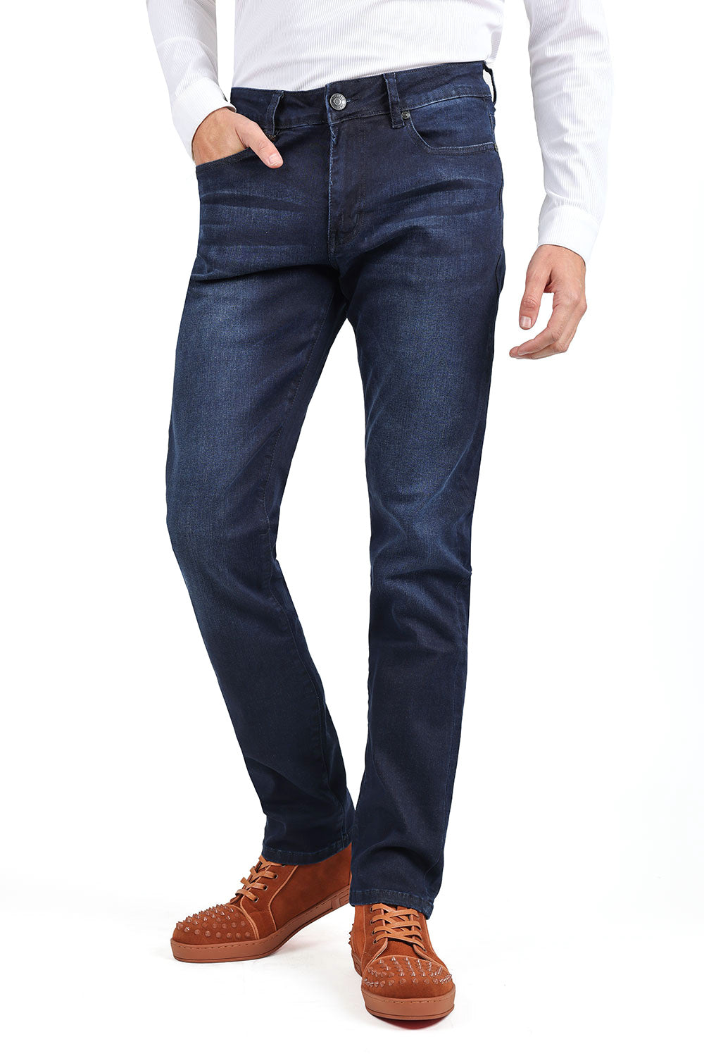 Barabas Men's Straight Fit Premium Dark Blue  Denim Jeans 2JE03ST