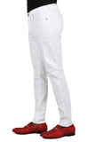 Barabas Men's Straight Fit Premium Solid White Denim Jeans 2JE10SL