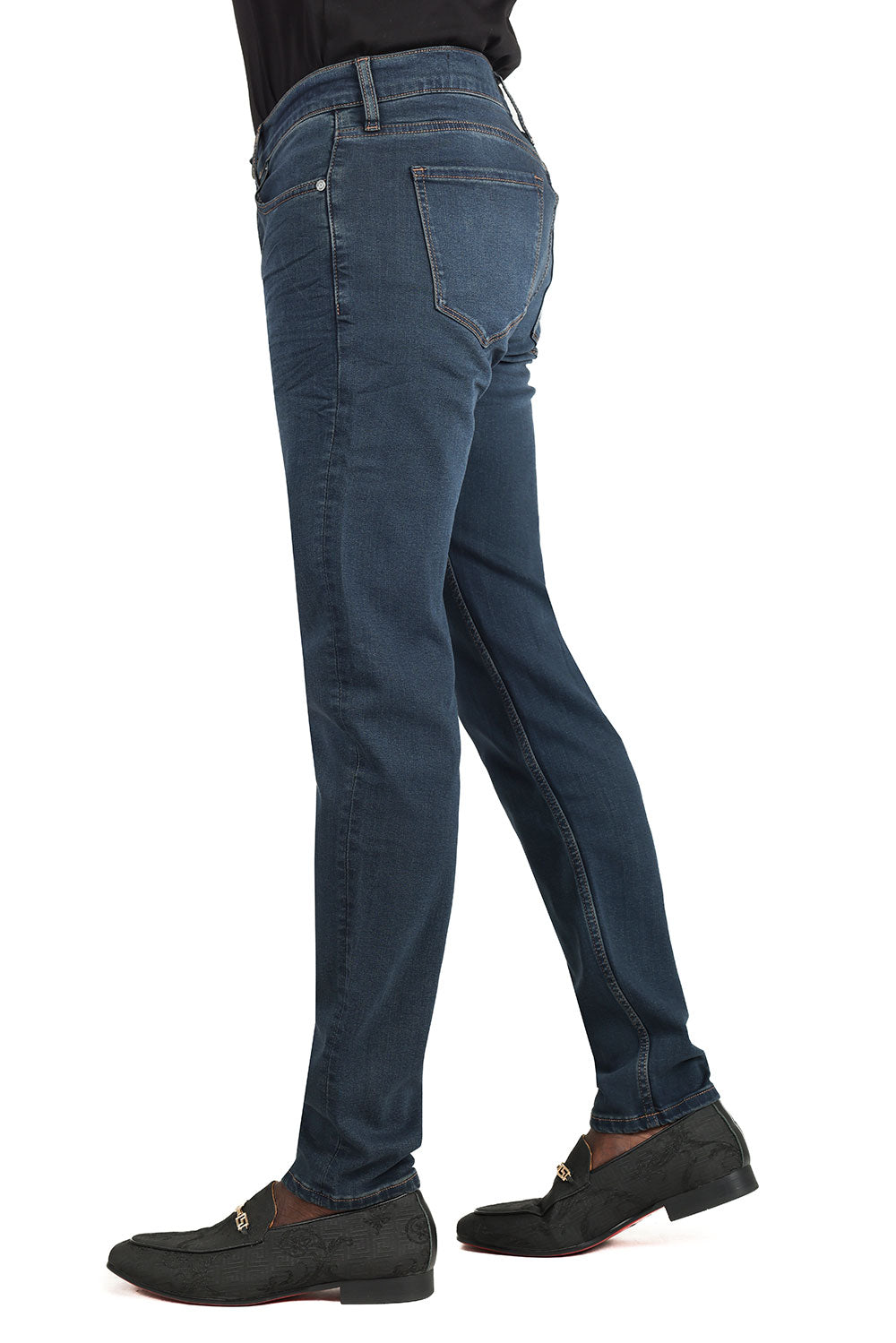 Barabas Men's Straight Fit Premium Dark Blue Denim Jeans 2JE13SL Dark Blue