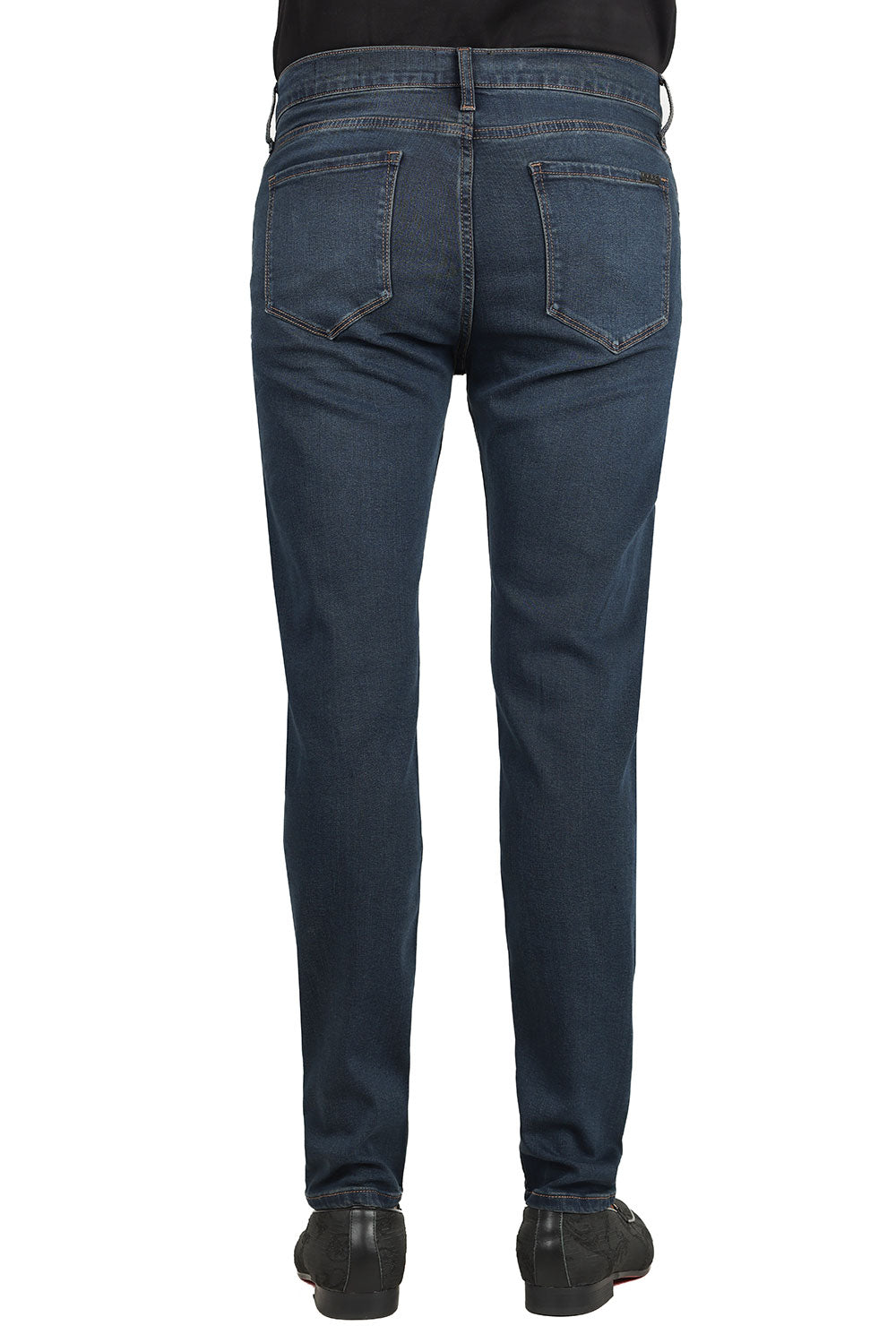 Barabas Men's Straight Fit Premium Dark Blue Denim Jeans 2JE13SL Dark Blue