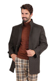 Barabas Men's Solid Color Luxury Collared Over Coat Jacket 2JLW03 Coffee