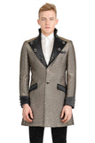 BARABAS Men's Shiny Diamond Satin Peak Lapel Luxury Blazer 2LBL02 2LBL02 silver