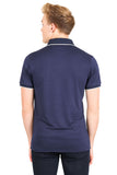 Barabas Men's Solid Color Luxury Short Sleeves Polo Shirts 2PP825 Navy