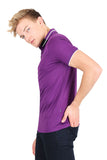 Barabas Men's Solid Color Luxury Short Sleeves Polo Shirts 2PP826 Purple