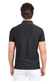 BARABAS Men's Solid Color Diamond Textured Premium Polo Shirts 2PP828