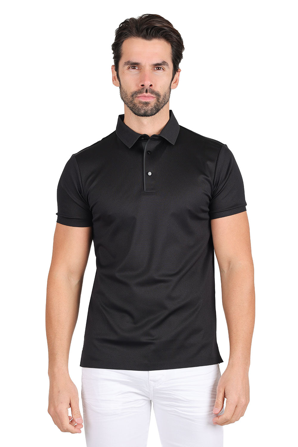 Barabas Men's Soft Silky Cotton Blend Short Sleeve Polo Shirt 2PP829