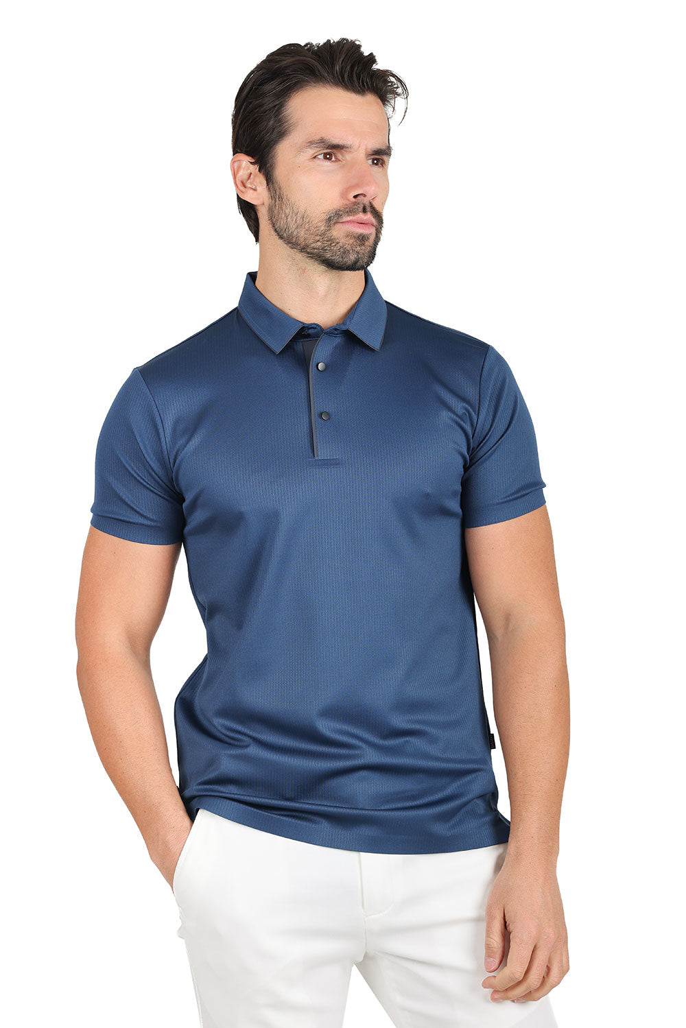 Barabas Men's Soft Silky Cotton Blend Short Sleeve Polo Shirt 2PP829