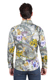 Barabas Men's Floral Paisley Rose Printed Long Sleeve Shirts 2SA09