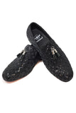 Barabas Men's Sequin Design Tassel Slip On Loafer Shoes 2SH3099