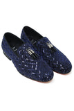 Barabas Men's Sequin Design Tassel Slip On Loafer Shoes 2SH3099