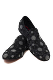 BARABAS Men's Polka Dotted Rhinestone Jewels Slip On Dress Shoes 2SHR4