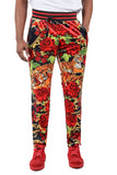 BARABAS Men's Tiger Floral Baroque Design Jogger Pants 2TPP20 Multi