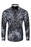 Barabas Men Floral Printed Luxury Long Sleeves Shirt 2VS171