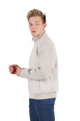 Barabas Men's Velvet Warm Bomber Varsity Jacket 3BH82 Bone