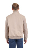 Barabas Men's Velvet Warm Bomber Varsity Jacket 3BH82 Sand