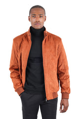 Barabas Men's Velvet Warm Bomber Varsity Jacket 3BH85 Camel