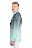 BARABAS Men's Two-Tone Floral Pattern Design Notched Blazer 3BL02 Pistachio