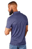 Barabas Men's Premium Solid Diamond Polo Short Sleeve Shirts 3P07 Navy