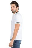 BARABAS Men's Premium Solid Color Short Sleeve Polo shirts 3PP839 White