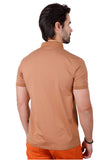 Barabas Men's Solid Color Premium Short Sleeve Logo polo Shirts 3PS128 Nutshell