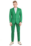 Barabas Men's Wholesale Brushed Cotton Notched Lapel Matt Suit 3SU02 Emerald