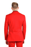 Barabas Men's Wholesale Brushed Cotton Notched Lapel Matt Suit 3SU02 Red