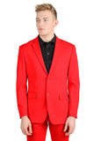 Barabas Men's Wholesale Brushed Cotton Notched Lapel Matt Suit 3SU02 Red