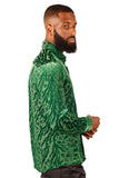 BARABAS Men's See Through FLoral Long Sleeve Button Down Shirt 3SVL26 Green