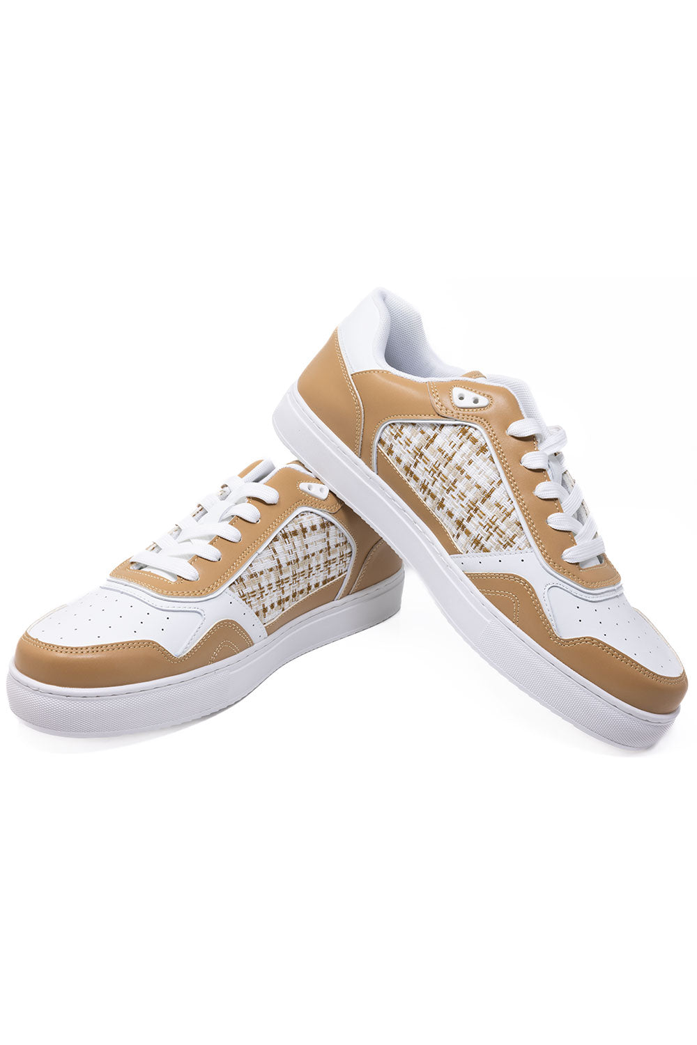 Barabas Men's Premium Walking Running Sneakers Low Cut 4SK02 Beige