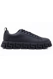 Barabas Men's Wholesale  Premium Greek Key Pattern Sole Sneakers 4SK06 Black